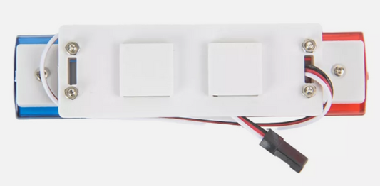 RC OVERHAUL - RC LED Police Car Roof Light Set 1/10th (Plug into CH3 for Realistic Flashing) G-RCO-CR027