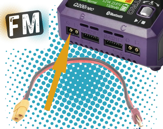 SKY RC - BATTERY CHARGER CHARGE LEAD Female XT60 to Male T-PLUG/DEANS - SK-600023-15