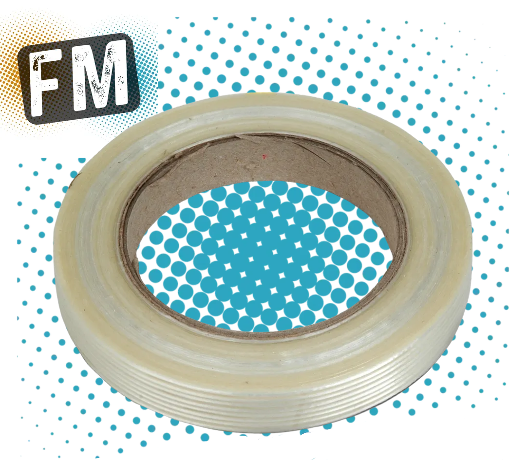 RC CAR/BUGGY BATTERY STRAPPING TAPE - NATURAL - 50M X 17MM - H1039