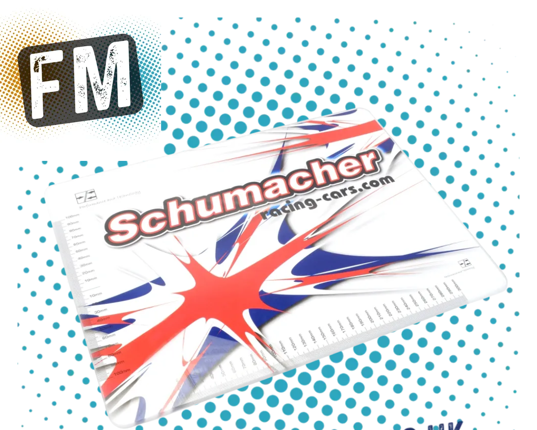 SCHUMACHER - 1/10 CAR/BUGGY/ 1/12 6MM GLASS SETUP BOARD L40xW30cm - G353