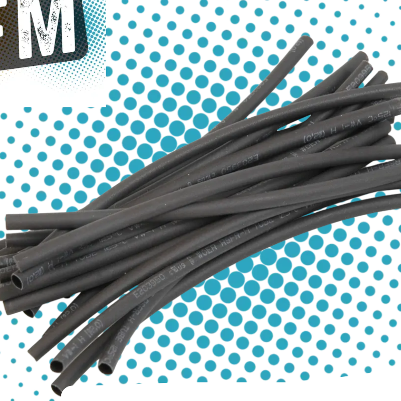 RC WIRE HEATSHRINK 2.0MM DIA BLACK - 20PCS CR120