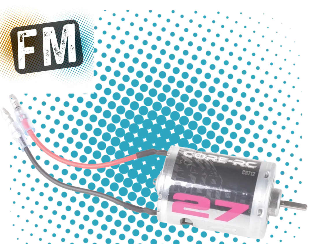 CORE RC - 27 TURN (FANNED) SILVER TIN CAN BRUSHED 1/10 540 MOTOR - CR712