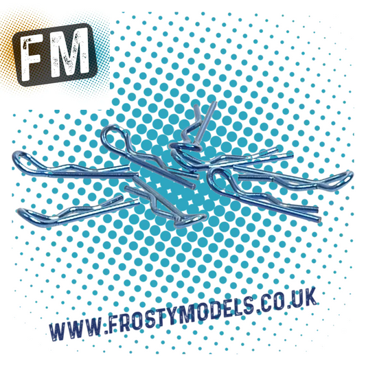 FASTRAX 1/10 RC CAR/TRUCK/BUGGY - SMALL BODY CLIPS - (8PCS) ALL COLOURS - MULTI LISTING