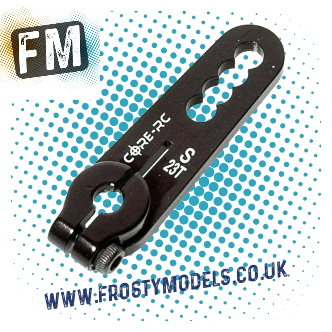 CORE RC ALLOY 1/10 STANDARD SIZE SERVO ARMS - BLACK/PURPLE - OFFSET/STANDARD - MULTI LISTING