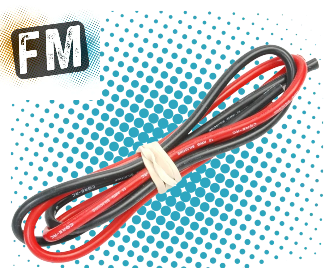 CORE RC - SILICONE WIRE 12AWG - BLACK & RED - 2X50CM (ESC/MOTOR CABLE) CR007