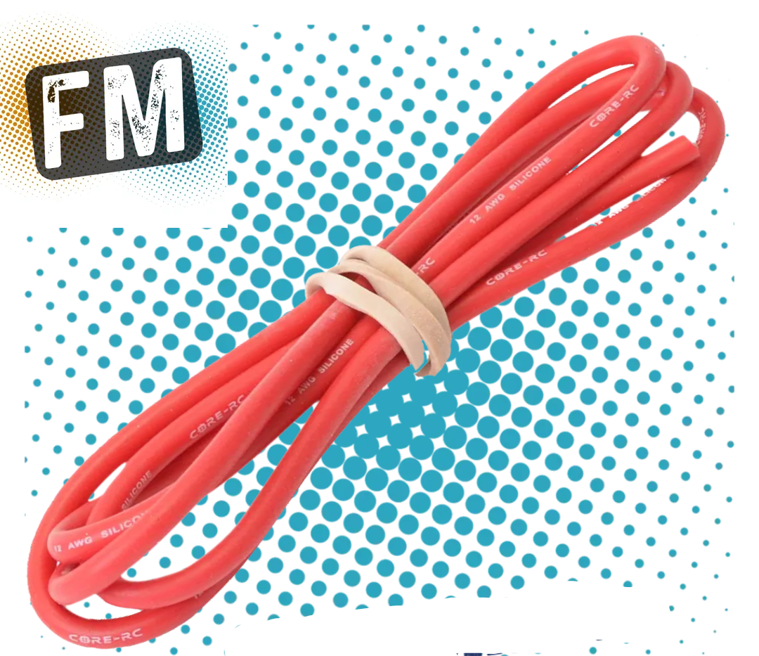 CORE RC SILICONE WIRE 12AWG - RED - 100CM (ESC/MOTOR CABLE) CR050