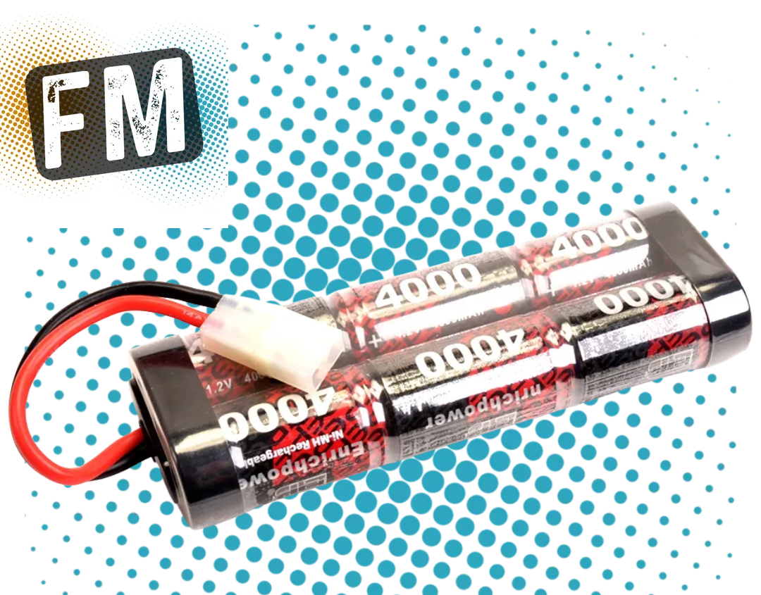 ENRICH RC BATTERY POWER 6 CELL STICK PACK - 4000MAH - 7.2V NIMH W/TAMIYA PLUG - FITS TT01E + OTHERS