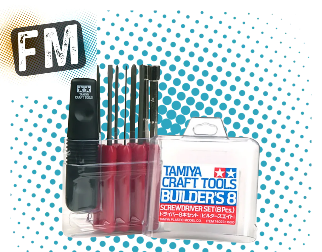 TAMIYA - 74023 BUILDER'S TOOLS 8pc Screwdriver & Wrench set in case / Multi-tool
