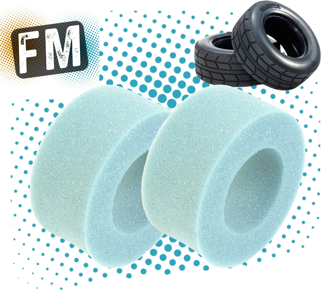 U6747 - TT01E EURO TRUCK (or Buggy) FOAM TIRE/TYRE INSERTS (TUBBY MEDIUM) 2pcs (USE FRONT on Euro Trucks)