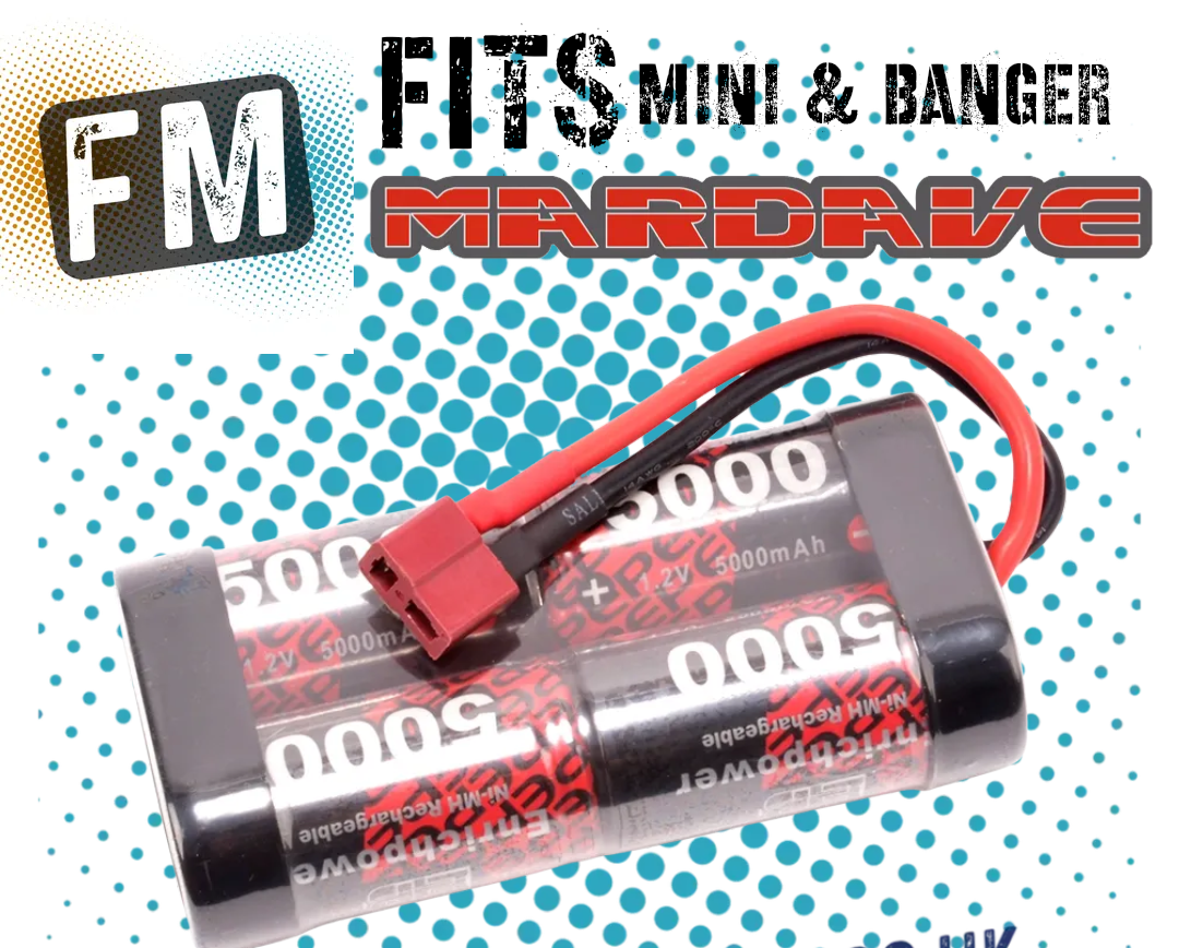 EP 4 Cell Stick Pack DEANS - SC 5000mAh - 4.8V NiMh (6V Charged) EP5000B