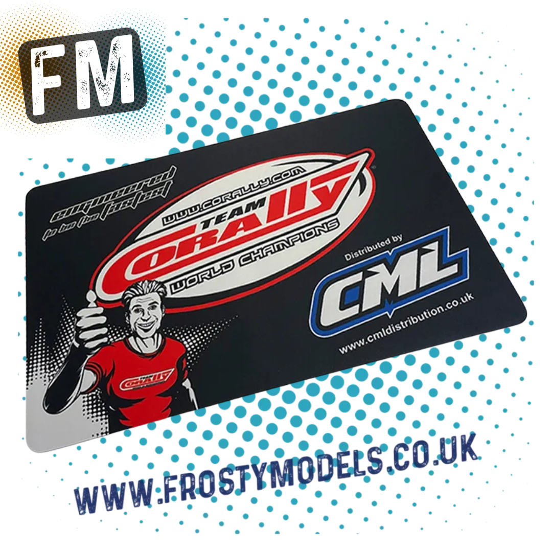 CORALLY & CML RC CAR/BUGGY 1/12 to 1/10 RUBBER PIT MAT - MEDIUM (600X400MM, 2MM THICK) C-90272