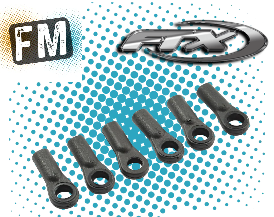 FTX VANTAGE/CARNAGE/OUTLAW/ZORRO BANZAI STEERING LINK BALL ENDS - BLACK (6PCS) - FTX6502