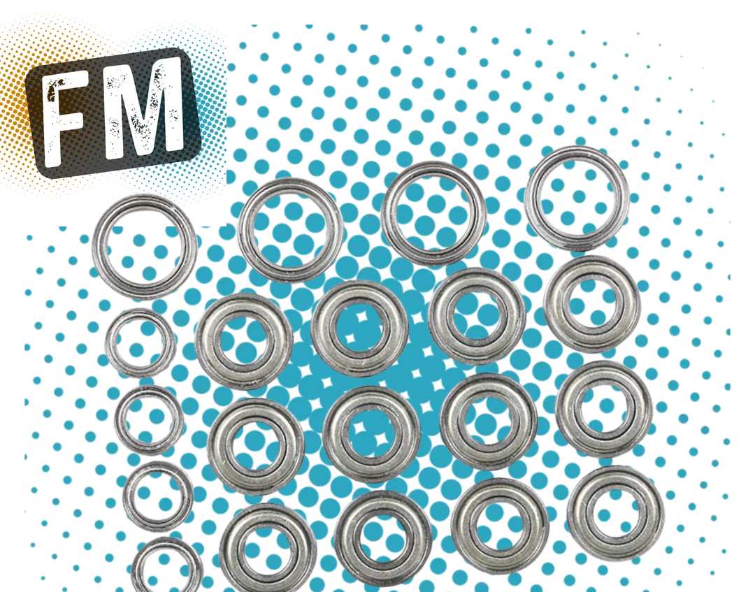 TAMIYA - 54025 (OFFICIAL TT01E) 20PC BALL BEARING SET (EURO TRUCK, TT-01E, TT-01ES & TT-01D)