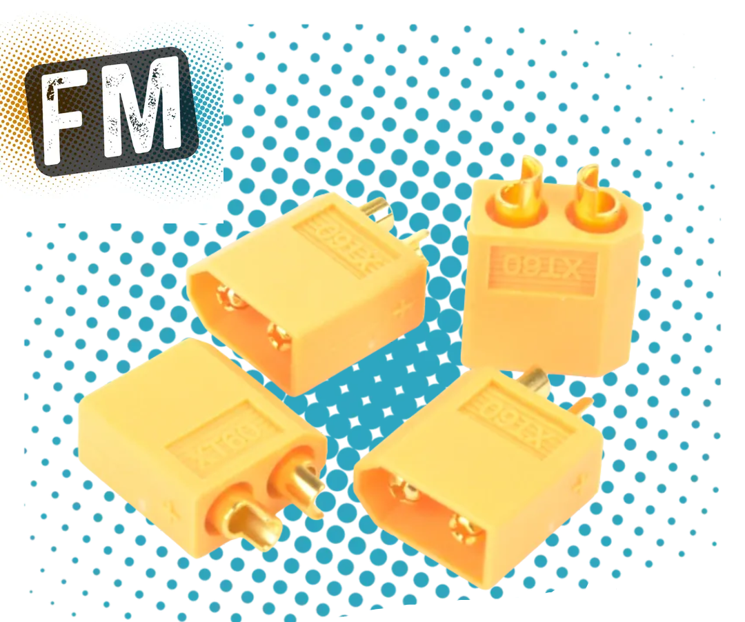 XT60 PLUG (Same as ESC and Sky Charger Output) (MALE) YELLOW - 4PCS - MK2980M