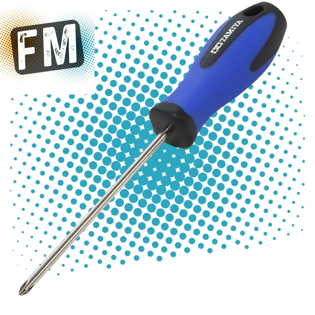 TAMIYA - 74120 (+) SCREW DRIVER PRO (L) #2 PH2 M3 ~ M3.5 Bolts (Perfect for Tamiya RC kits)