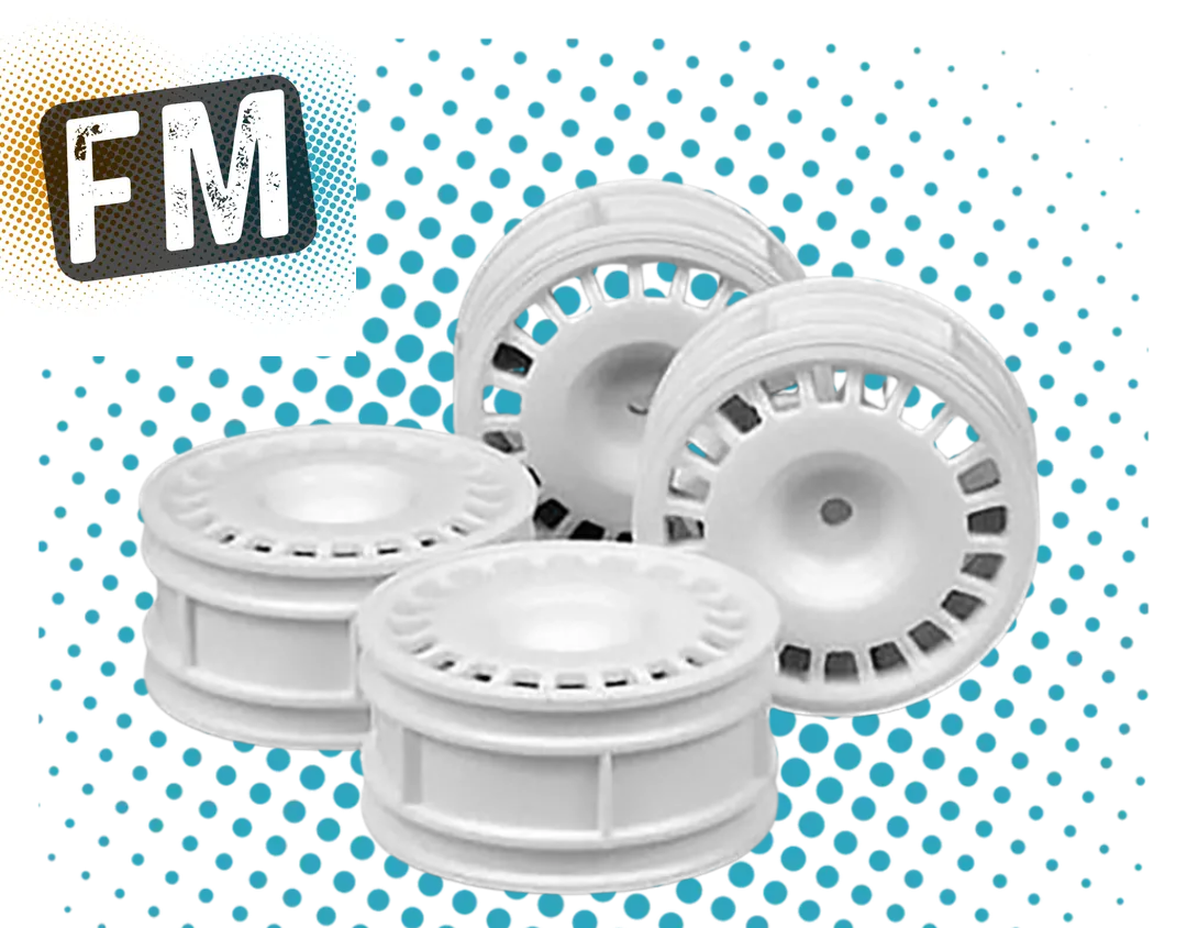 TAMIYA - 51021 1/10 CAR/RALLY FOCUS RS WRC WHEELS - WHITE (4PCS / 0-OFFSET)