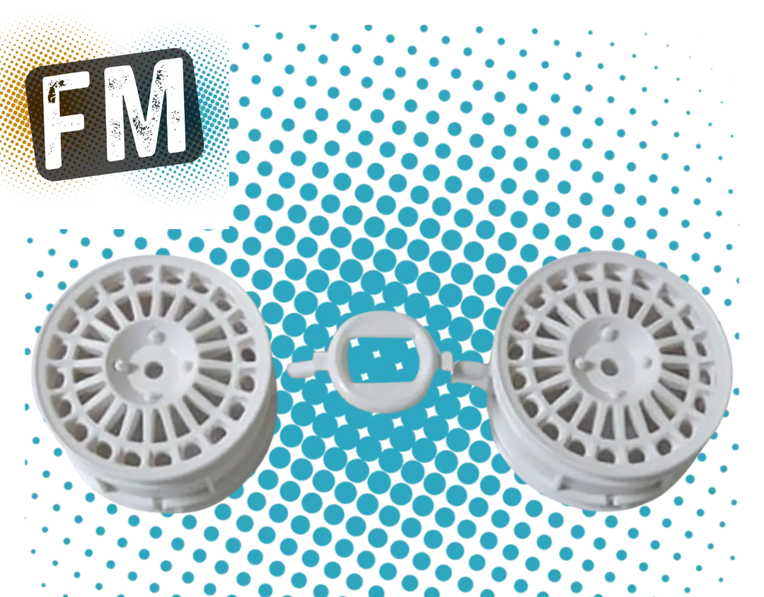 TAMIYA - 0445250 1/10 CAR/RALLY LACIA DELTA WRC WHEELS - WHITE (2PCS / 0-OFFSET)