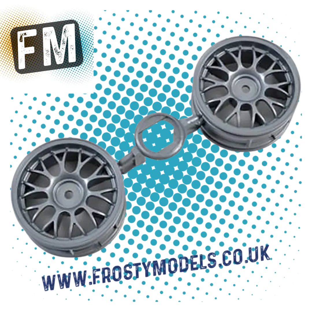 TAMIYA - 0445575 1/10 CAR VW GOLF VR6 WHEELS - SILVER (2PCS / 0-OFFSET)