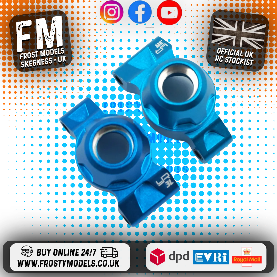 Yeah Racing - Aluminium Rear Hub Set (3deg) Tamiya TT-01E Blue - TATT-040BU