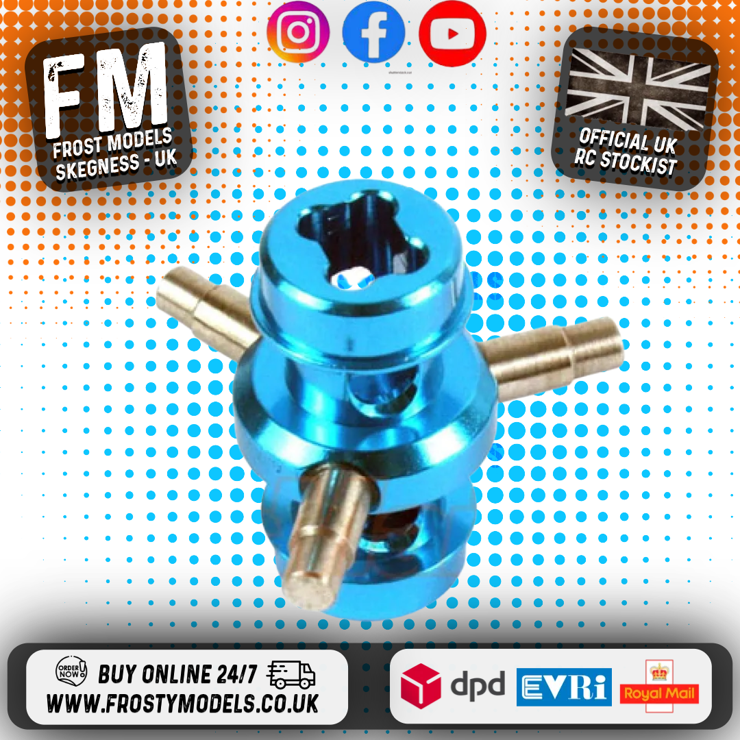 Yeah Racing - Aluminium Solid Axle Blue for Tamiya TT01E M05 M06 - TT-069BU