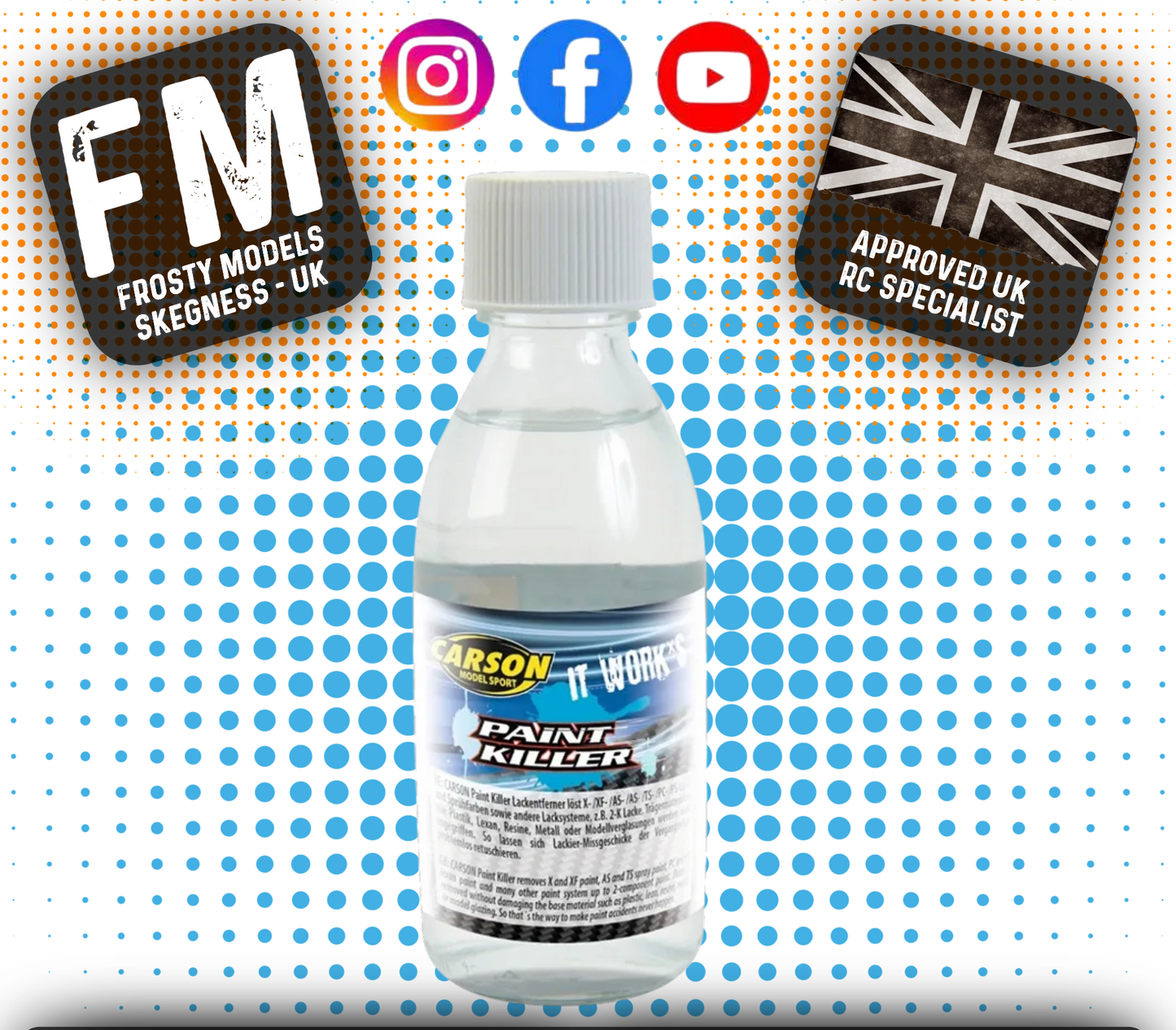 CARSON - PAINT KILLER REMOVER (100ML) BOTTLE for X/XF/TS/AS/PC/PS PAINTS - C908113