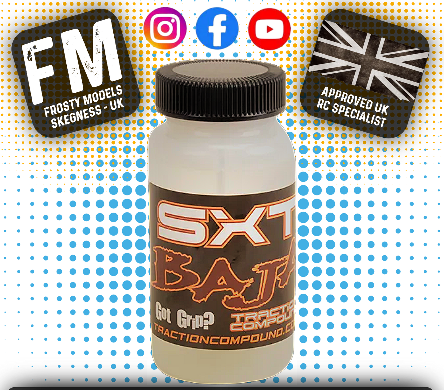 SXT - Baja Traction Compound Tyre Additive - SXT00040 (offroad clay track racing world, but may be suitable for other surfaces)