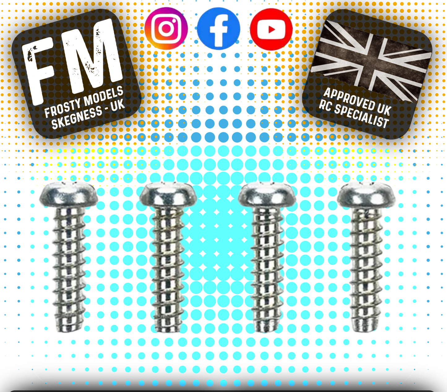 TAMIYA - (4PCS) RC 2.6X10MM M2.6 TAP SCREW (MC3) - 50575 (FOR TT01/TT02 & OTHERS) (Copy)