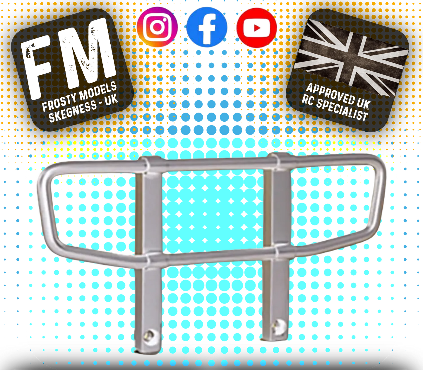 CARSON - 1/14 Tractor Truck Accessories - Chrome Bumper MB 1838/1850 - C013511