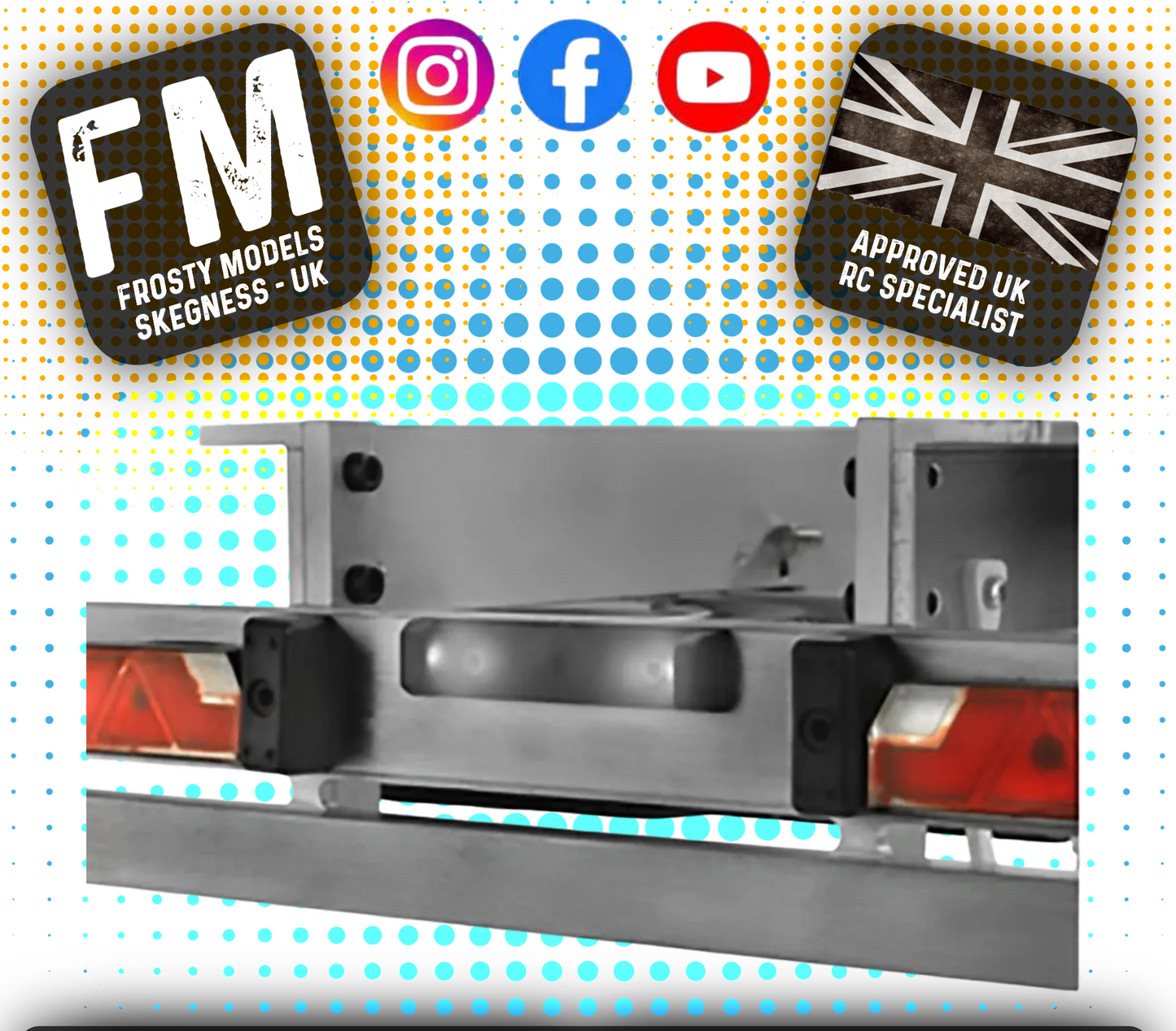 CARSON - 1/14 Tractor Truck Accessories - Trailer License Plate bracket buffer - C907034