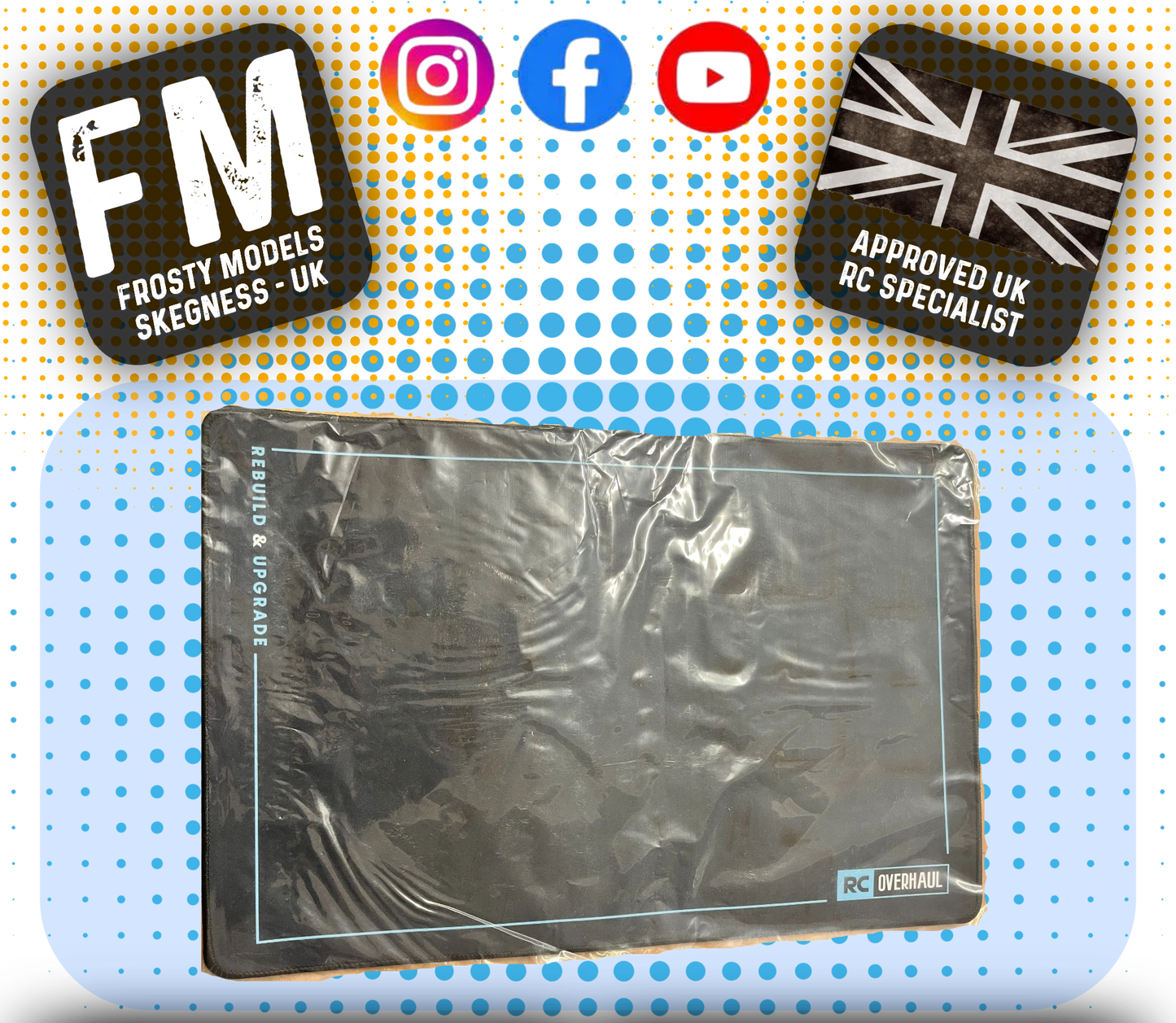 RC OVERHAUL - RC CAR/BUGGY/TRUCK FOAM Pit Mat - 600x400x3mm - T-RCO-TL017