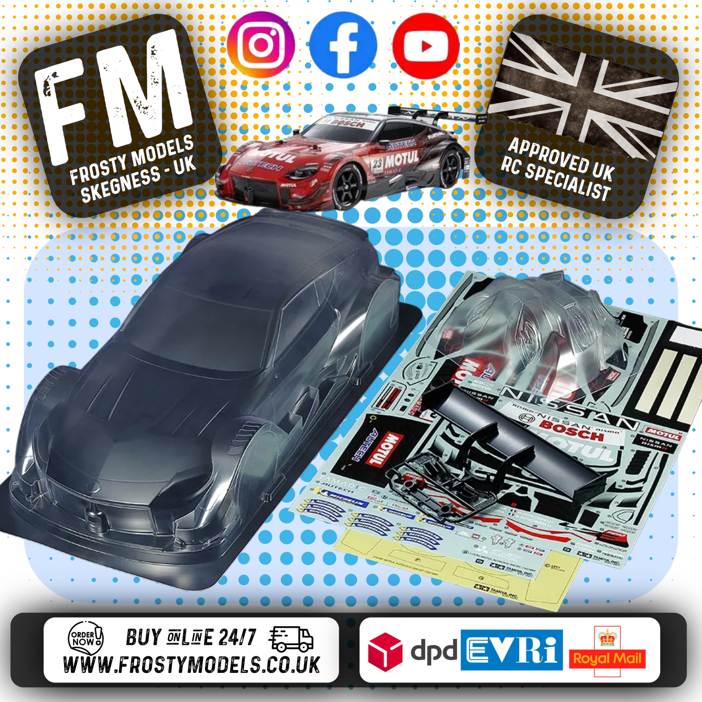 TAMIYA - 51731 1/10 RC NISSAN Motul Autech Z Body Shell 190MM Wide / Standard 257mm Wheelbase
