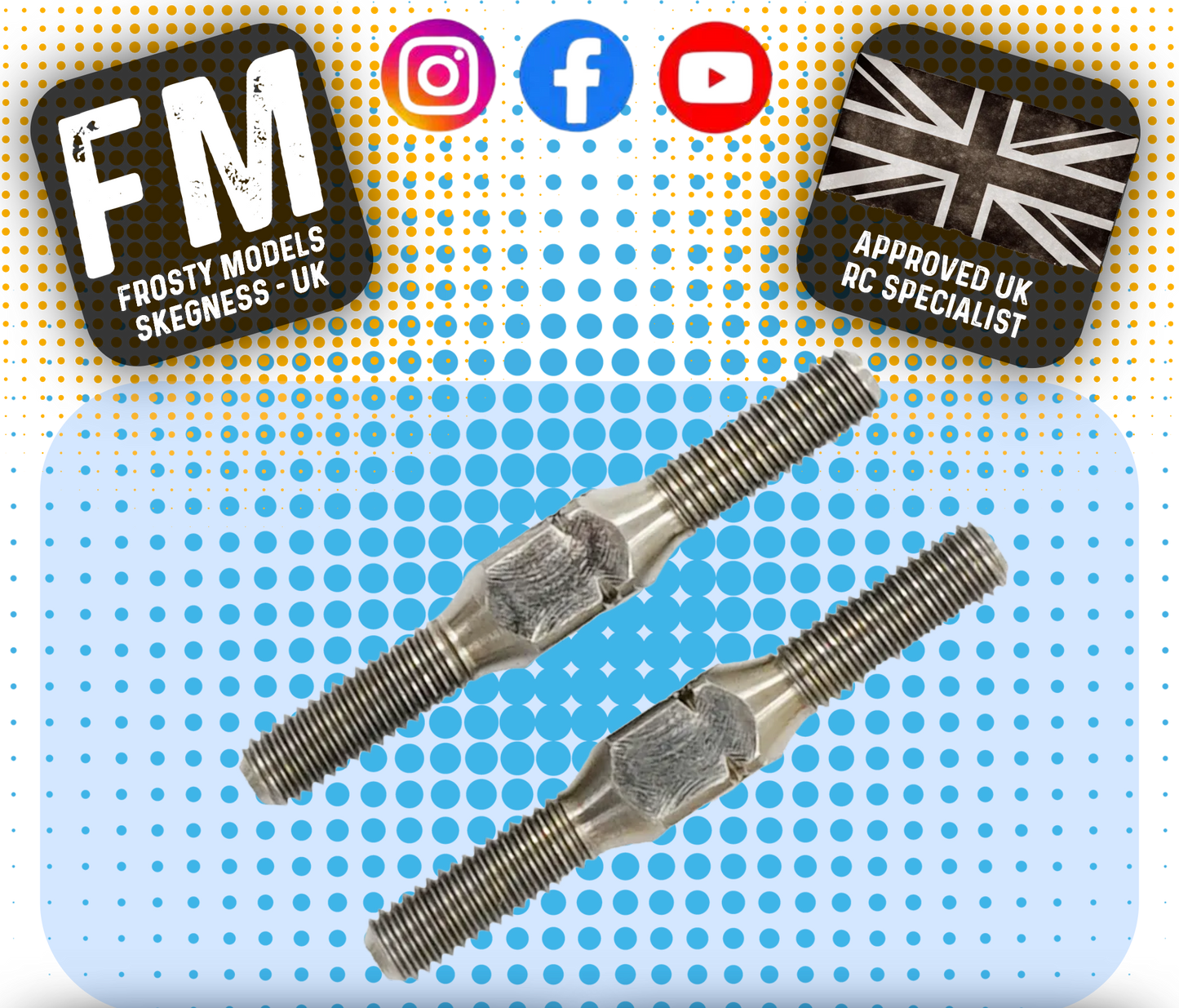 YEAH RACING - 64 Titanium Turnbuckle 3x26mm 2pcs - TBTI-0326