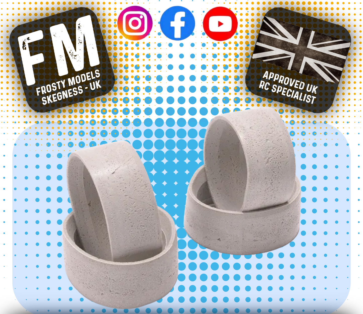 Rush - MS Mini (M-Chassis Tamiya) Insert Medium/Soft VR2 - Grey (4pcs) - RU1035