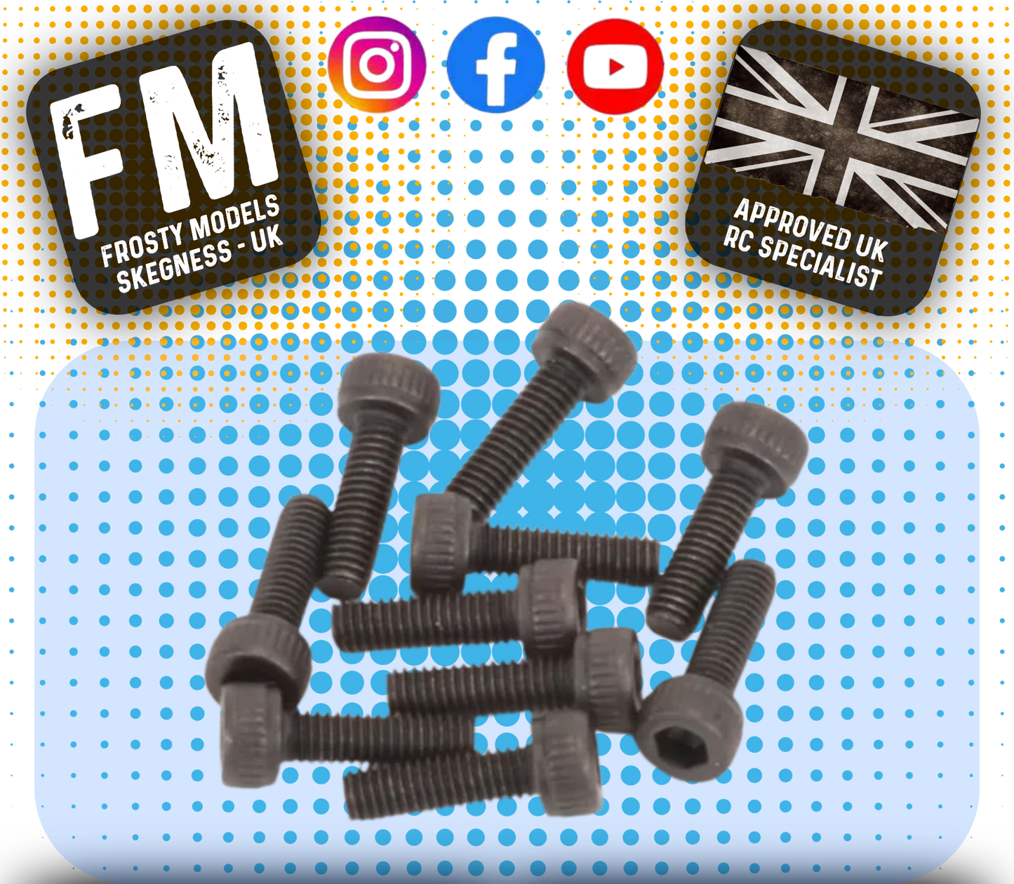 SCHUMACHER RC - (BLACK) M3 CAP Head Bolts 10mm (10PCS) - U7113