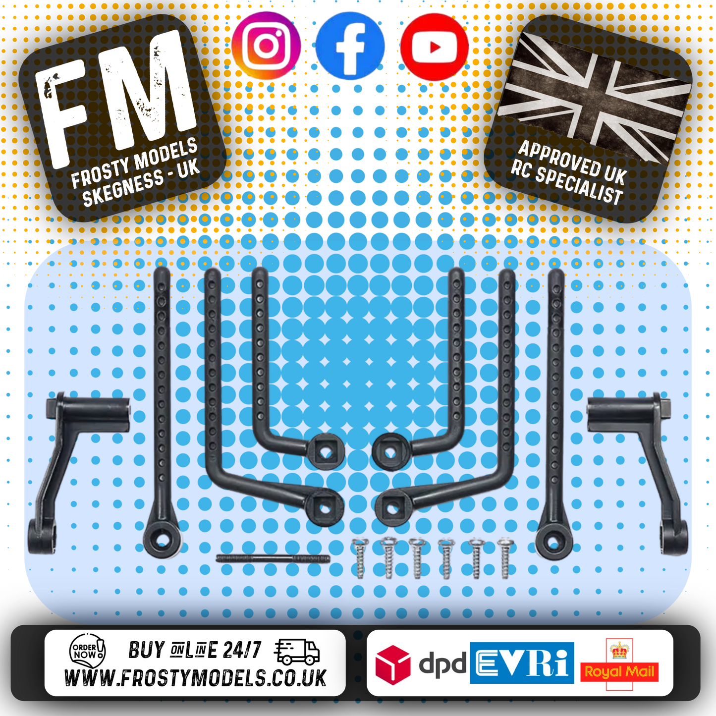TAMIYA - RC TL01 (VINTAGE) E PARTS Item No. 50855 (BODY MOUNTS)