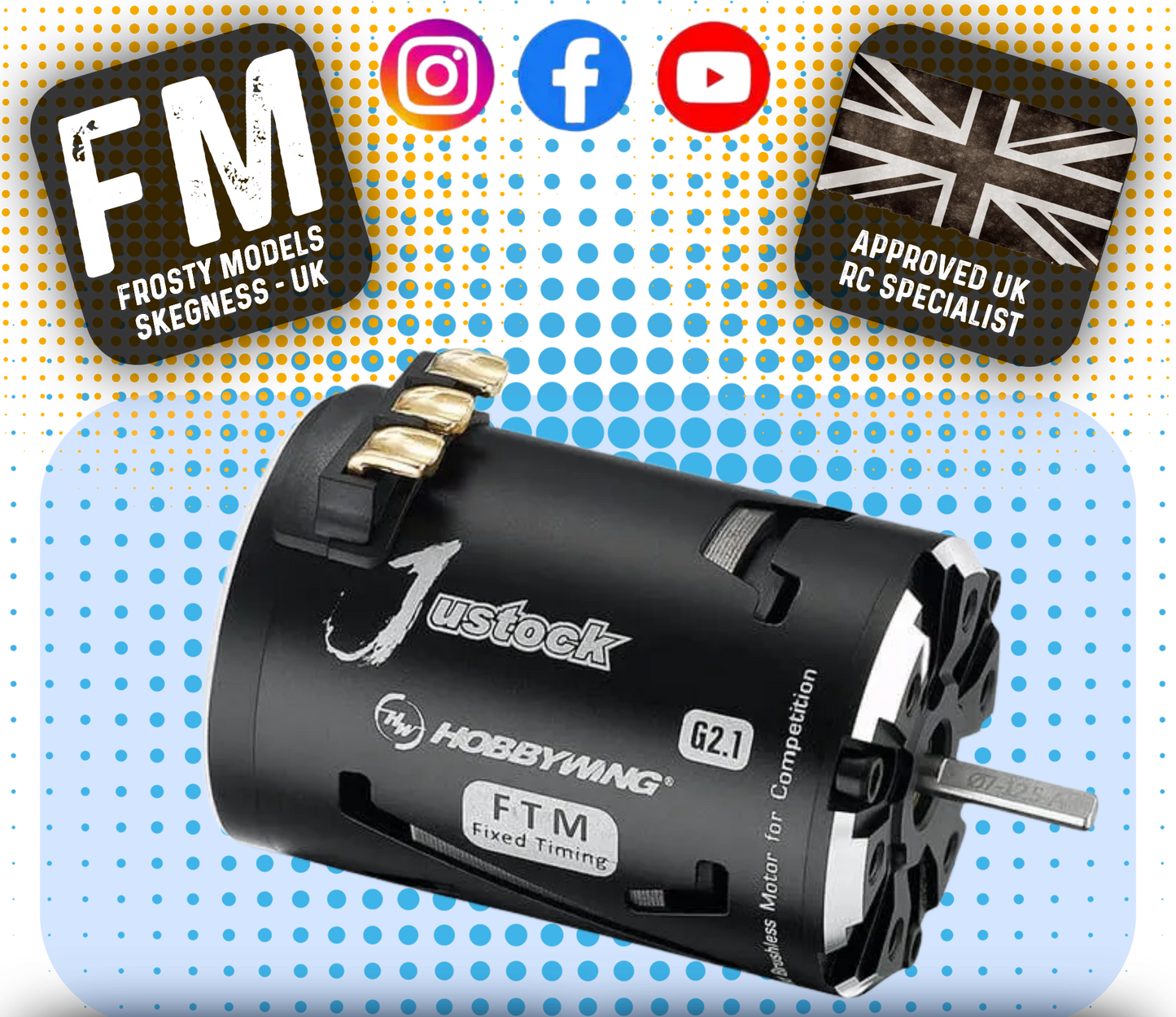 HOBBYWING - JUSTOCK G2.1 21.5T SENSORED MOTOR (FIXED TIMING) - HW30408012
