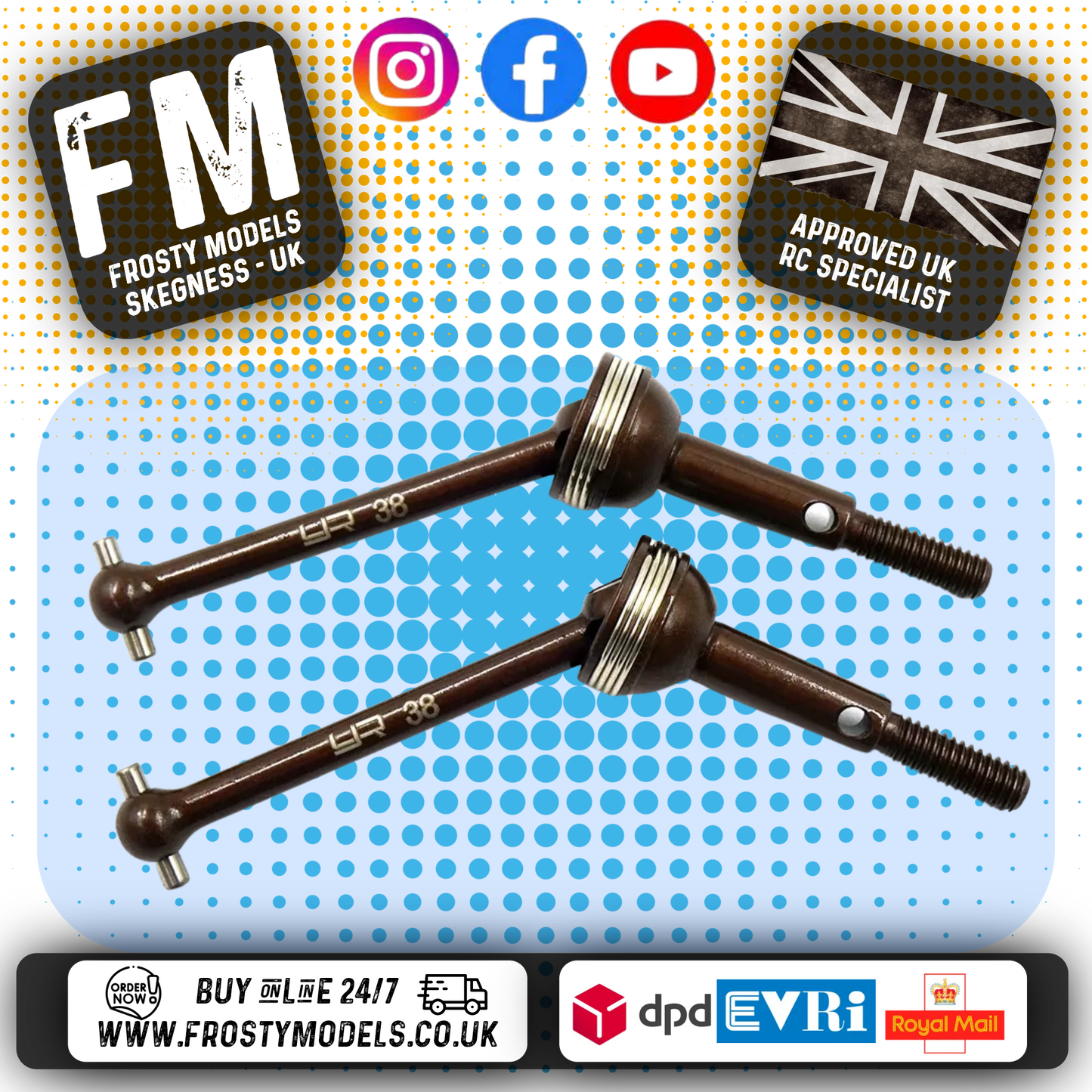 Yeah Racing - Spring Steel Universal Drive Shaft For Tamiya TT02 - (TT02-015SP)