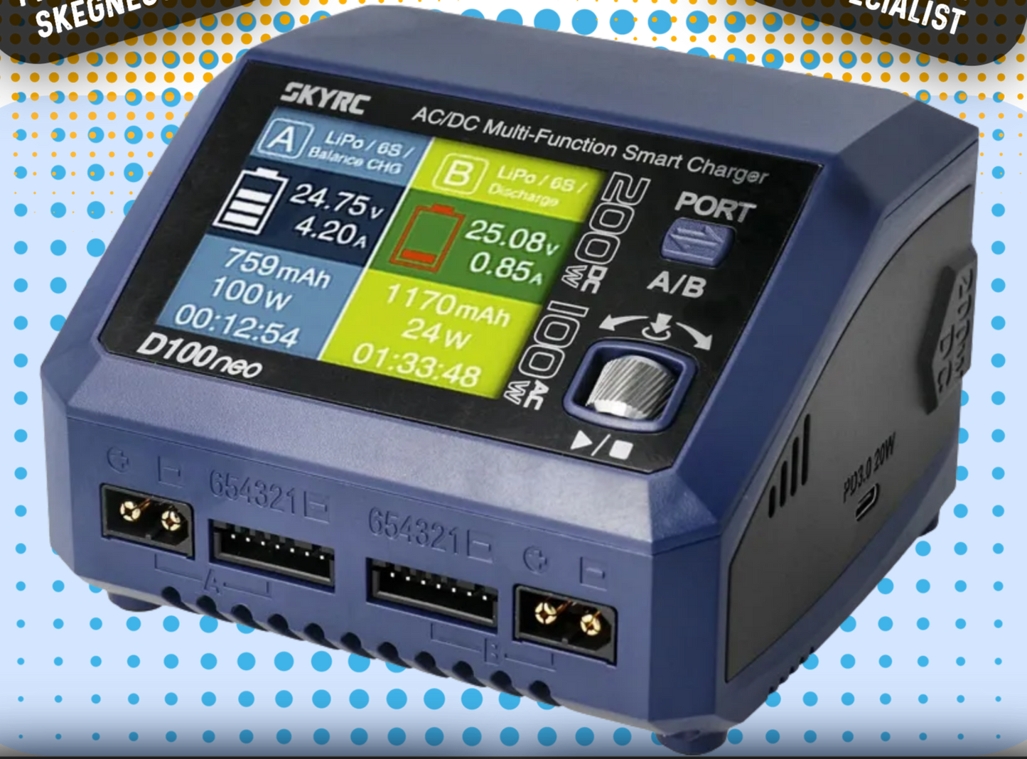 SKY RC - D100NEO AC/DC DUAL OUTPUT LIPO/LIHV 1-6S 10A BATTERY CHARGER - SK-100199