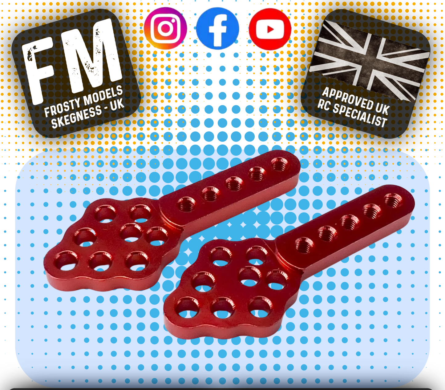 RC OVERHAUL - Alloy Shock Droop Mount Plate Pr 1/10th - G-RCO-CR014 (Fits SCX10III)