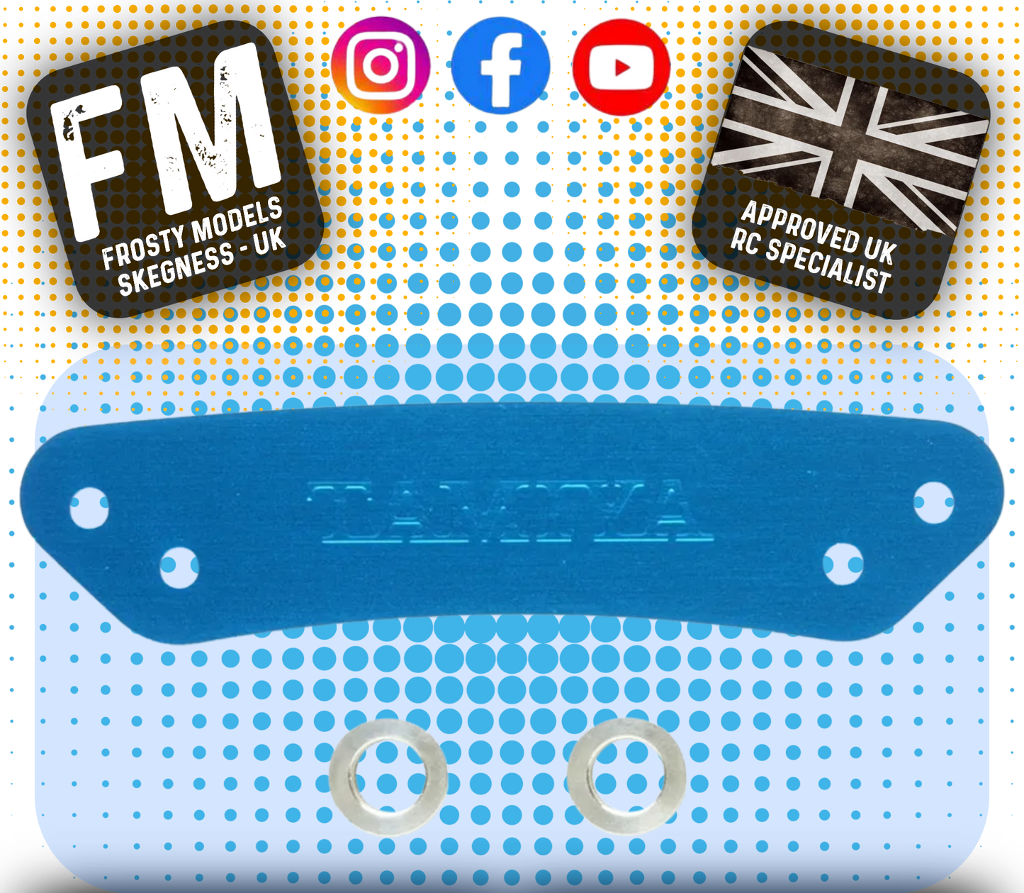 Tamiya 53682 - RC ALUMINUM (BLUE) BUMPER STOPPER (TT01E) (Fits Euro Truck - Check Club Rules)