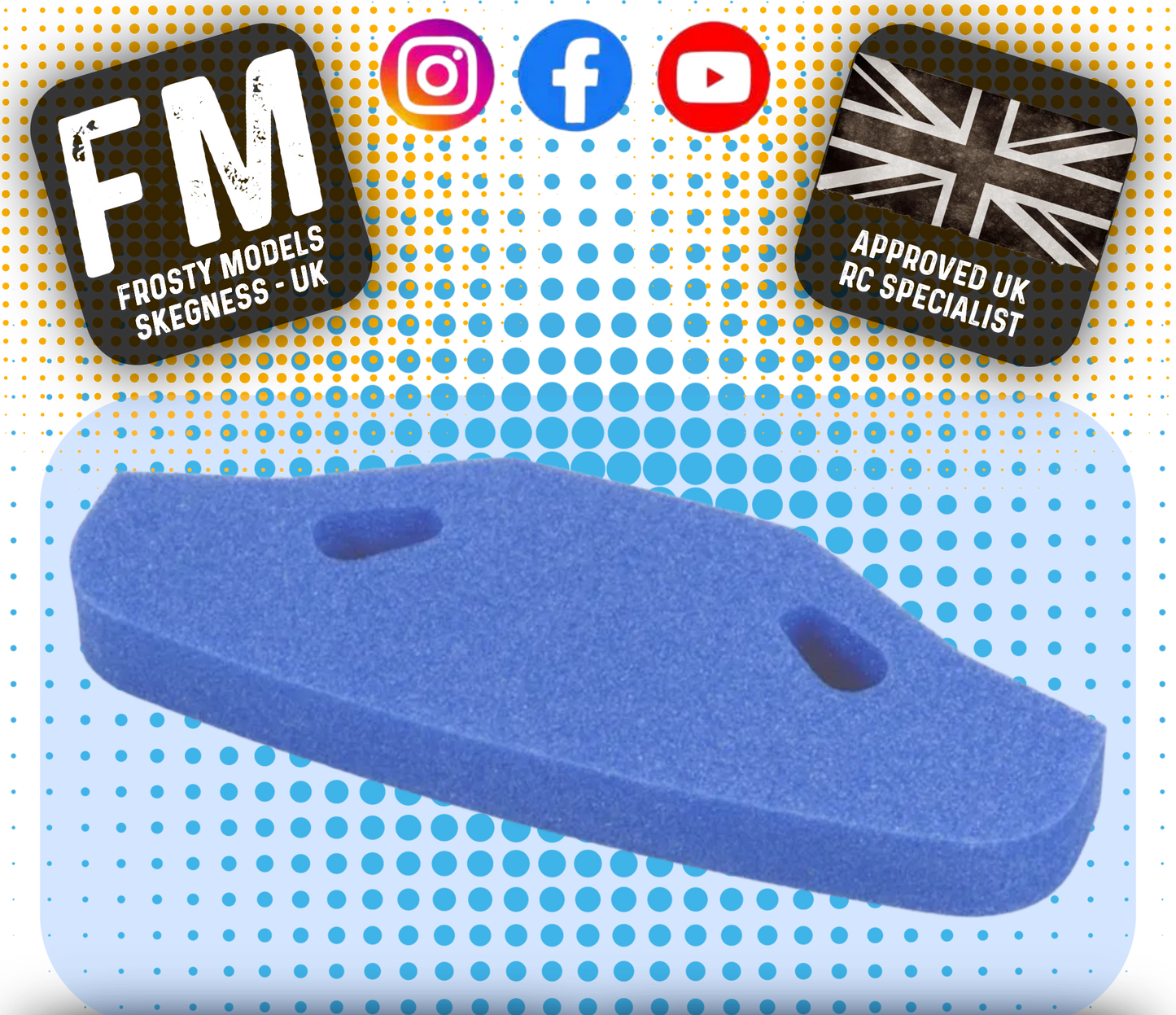 TAMIYA 53683 - URETHANE FOAM BUMPER M (FITS ALL TT01E/TT02 & EURO TRUCK MODELS)