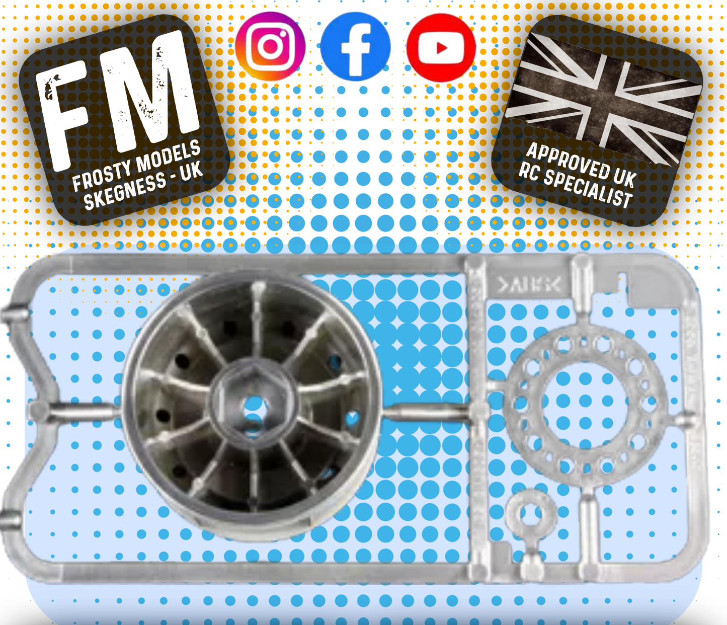 TAMIYA 56519 - RC 1/14 Tractor Truck METAL PLATED HEX HUB WHEELS 30mm (2pc)