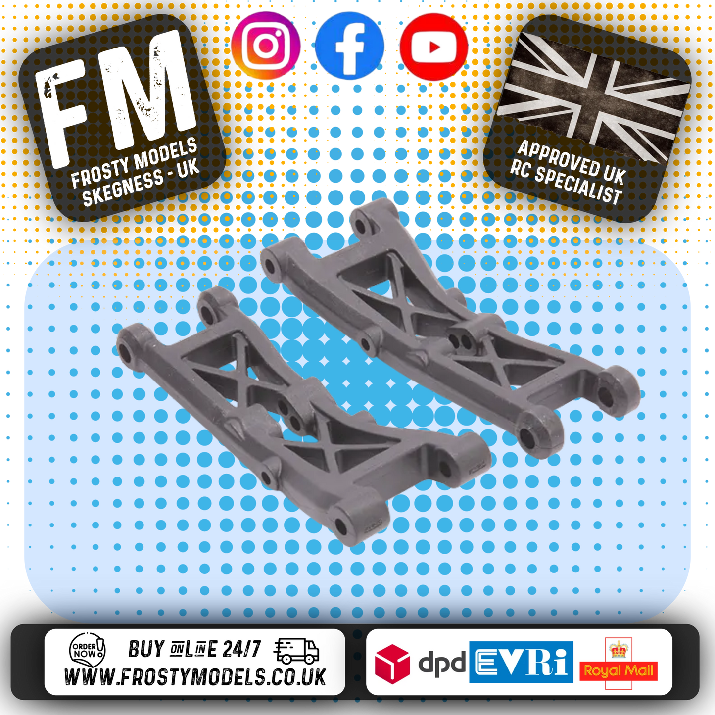 Schumacher - Front Wishbones Stiff (pr) - LD3 - U8608