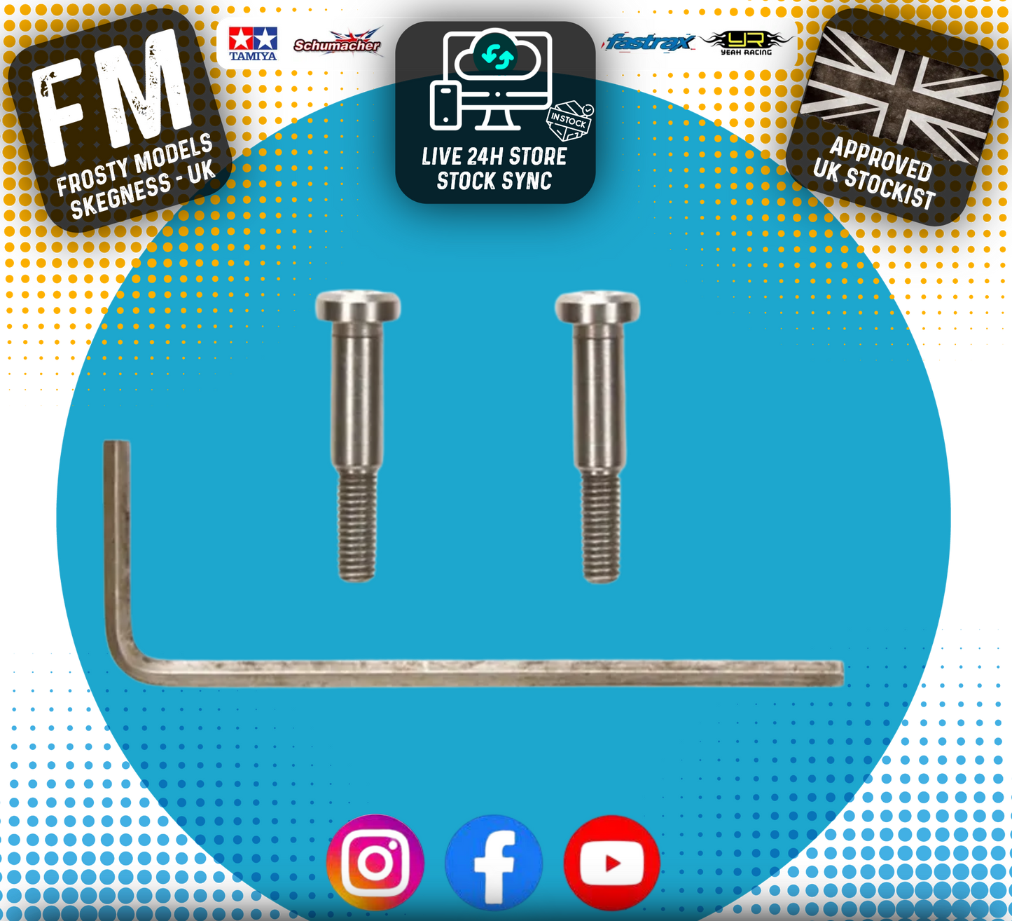 TAMIYA 54550 - TT02 3X18MM STEP SCREW 2PCS (TT-02, TT-02D, TT-02 Type-S and TT-02B chassis)