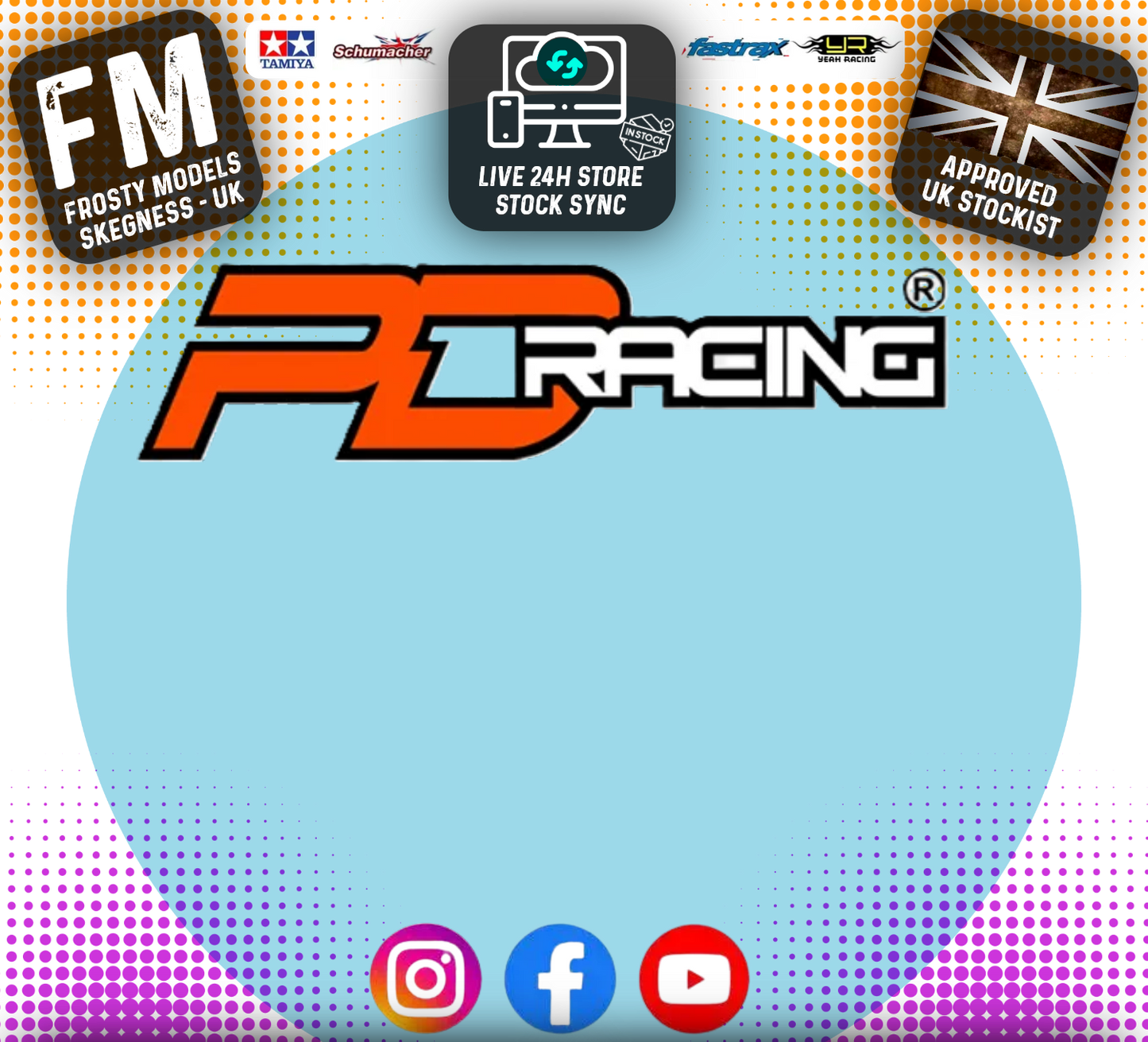 PD Racing TK16 & TR16 Spares - Wheels & Tyre / Tires  - 2pcs - PD303-01