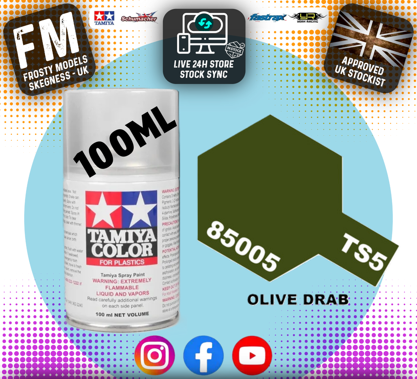 TAMIYA - TS SPRAY PAINT - Ts5 Olive Drab