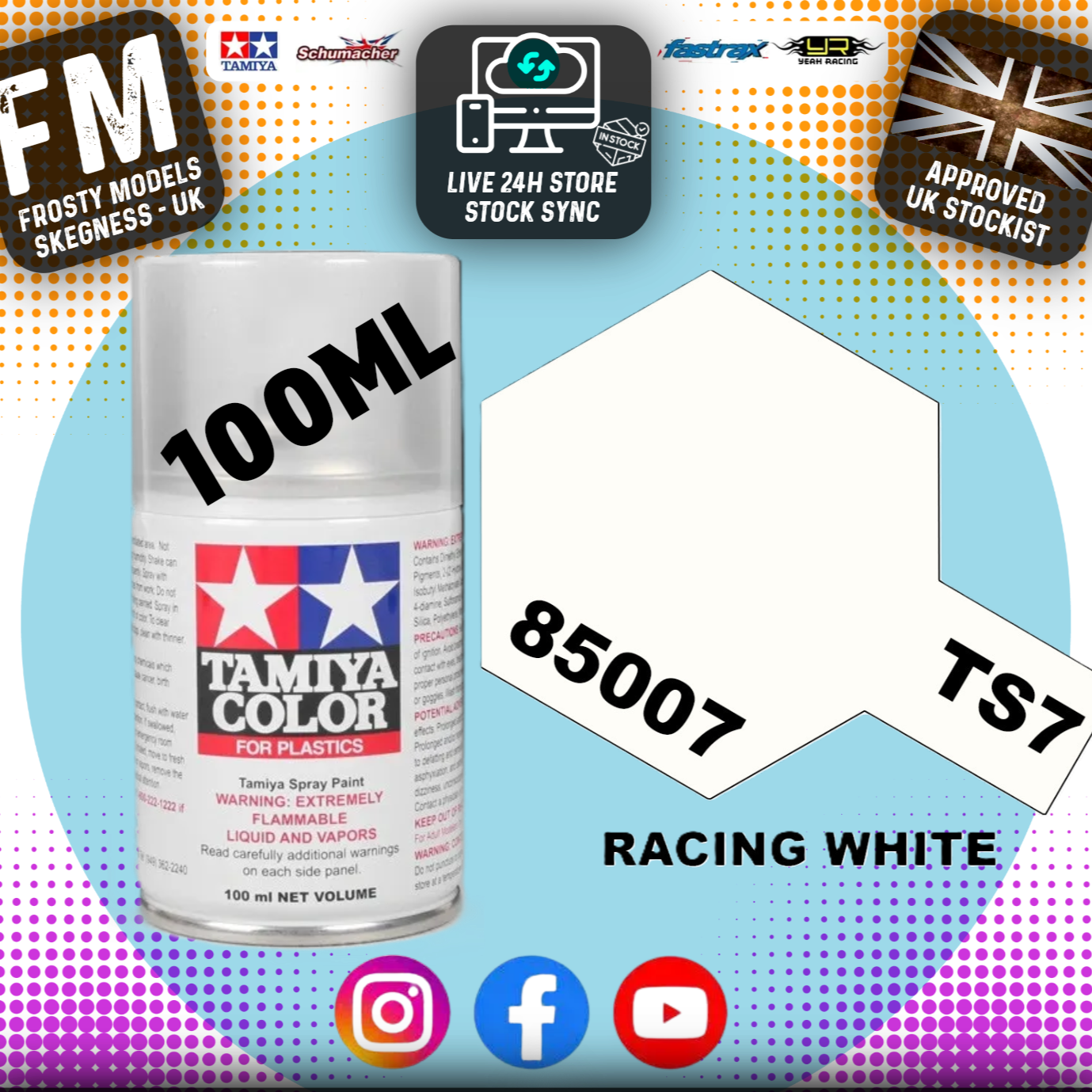 TAMIYA - TS SPRAY PAINT - Ts7 Racing White
