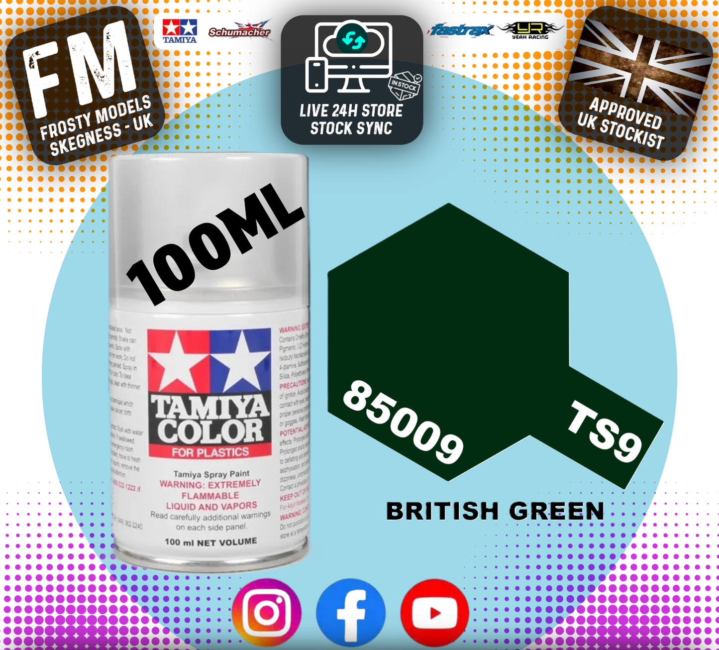 TAMIYA - TS SPRAY PAINT - Ts9 British Green