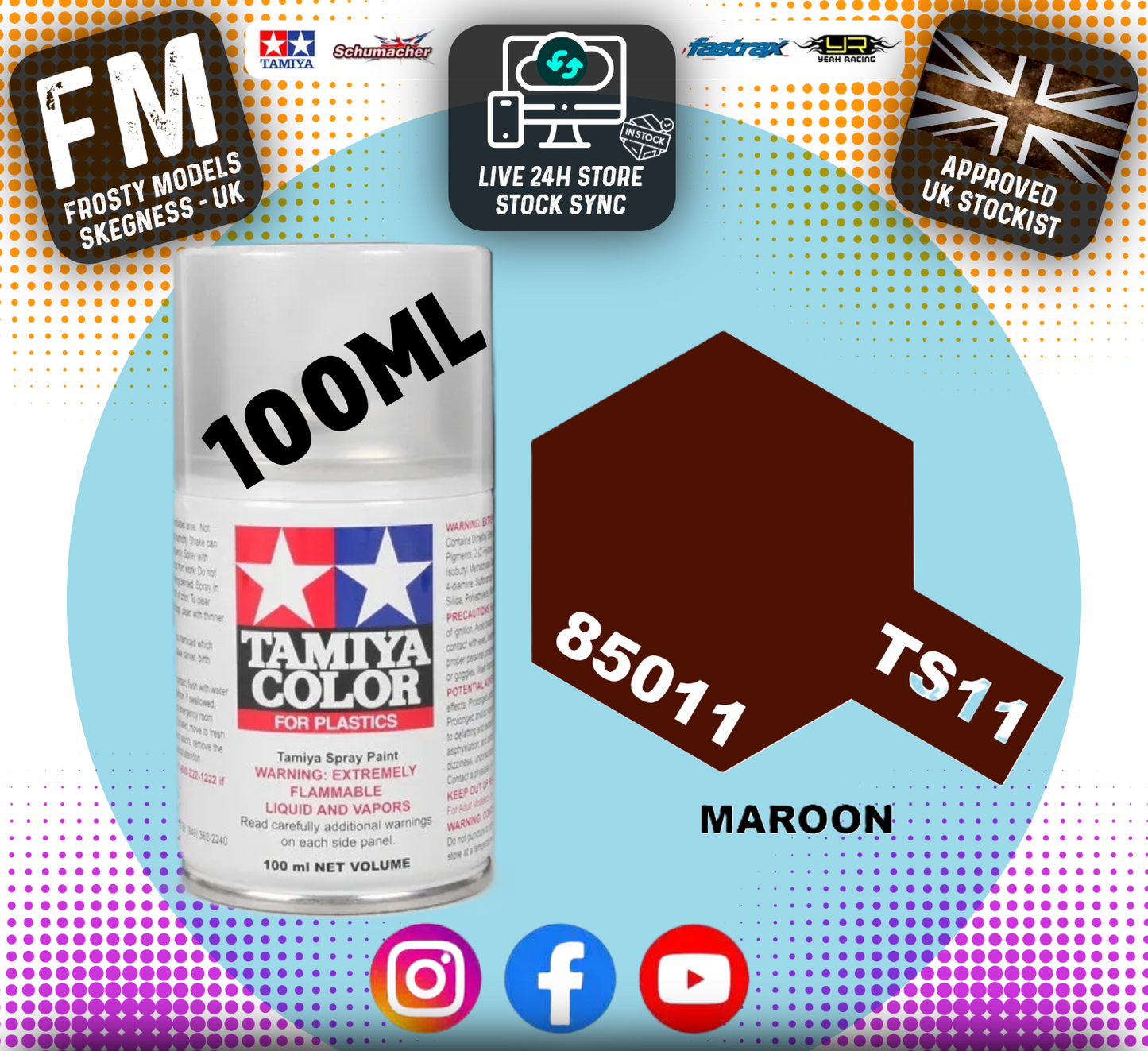 TAMIYA - TS SPRAY PAINT - Ts11 Maroon