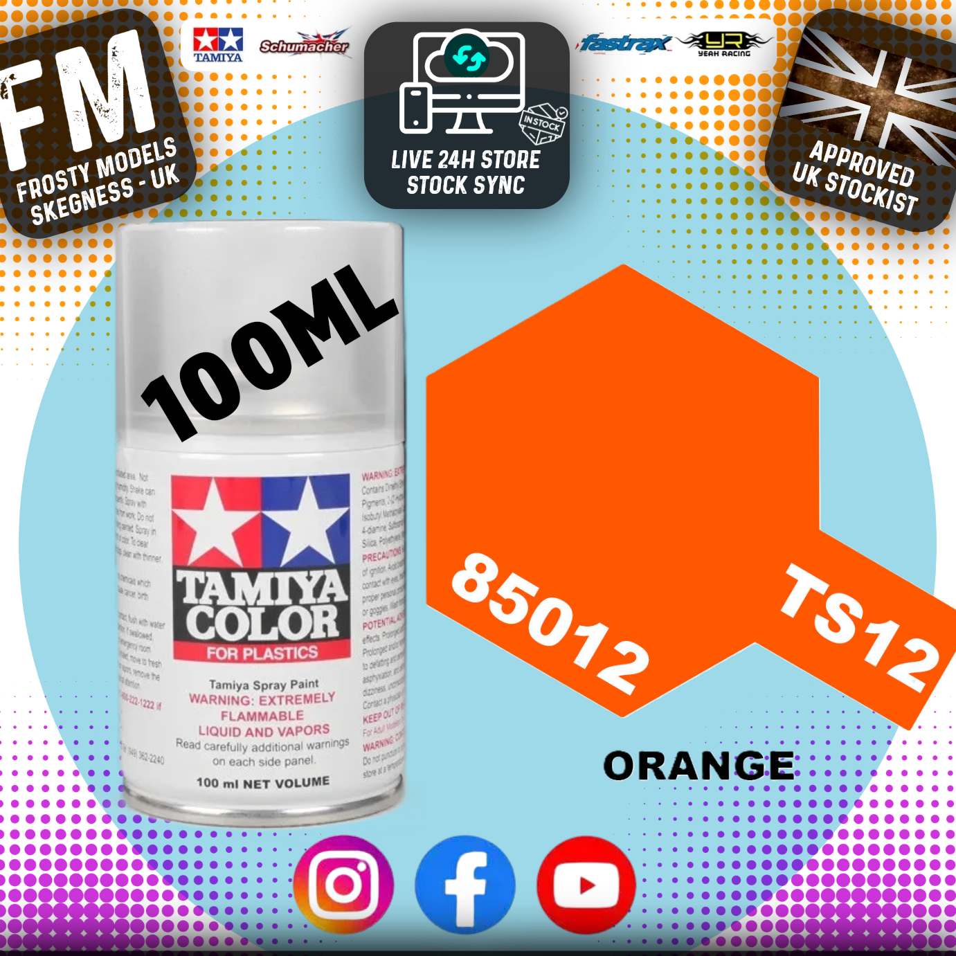 TAMIYA - TS SPRAY PAINT - Ts12 Orange